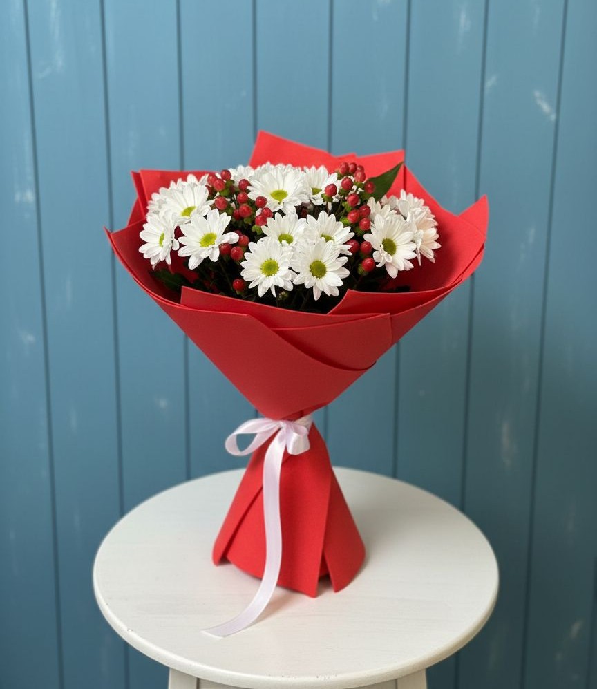 Букет цветов из: Хризантемы в Глубоком