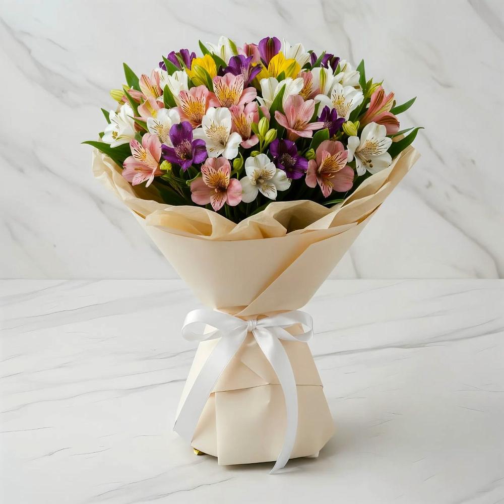 Букет цветов из: Альстромерии в Глубоком