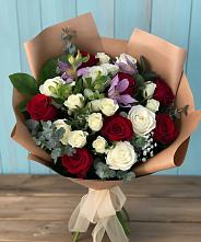 Букет цветов из:  Розы и Альстромерии в Глубоком