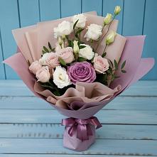 Букет цветов из:  Розы и Лизиантусы #REPLACE_PRED# Глубоком