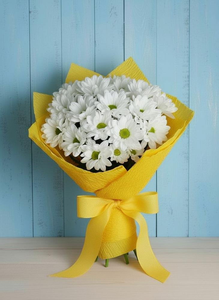 Букет цветов из: Хризантемы в Глубоком
