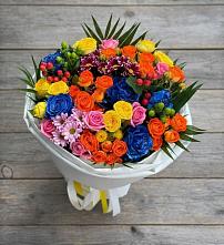 Букет цветов из:  Розы и Хризантемы в Глубоком
