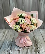 Букет цветов из:  Гвоздики, Розы и Хризантемы в Глубоком