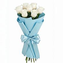 Букет 7 белых роз Проуд в Глубоком