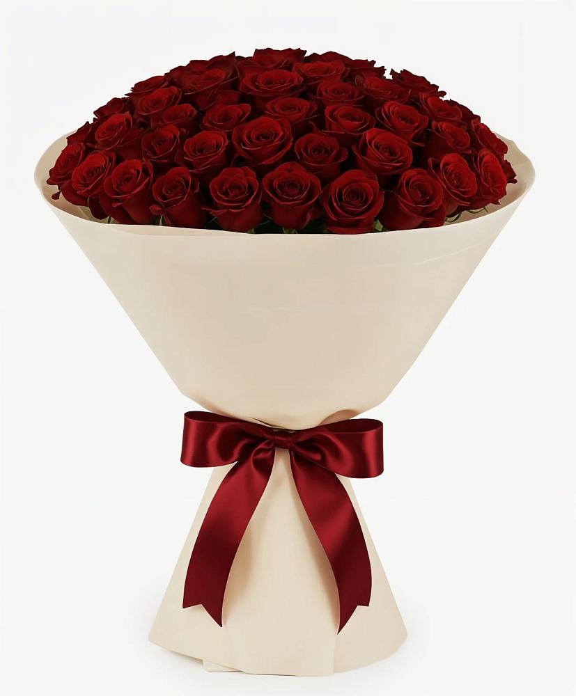 Букет 101 Бордовая роза Блэк Бакарра в Глубоком