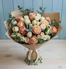 Букет цветов из:  Альстромерии и Розы в Глубоком