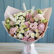 Букет цветов из:  Альстромерии и Розы в Глубоком